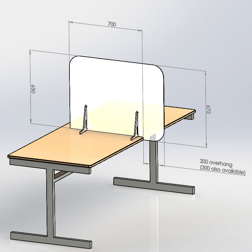 Overhanging Divider Screen