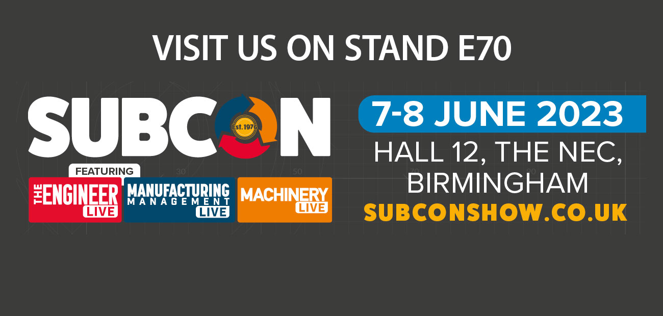 Join us at the Subcon Show 2023 - NEC Birmingham 7-8th June 2023